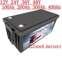 RT 12V 24V 36V 48V 100AH 150Ah 200AH 300Ah 400Ah lifepo4 lithium battery bluetooth BMS APP for solar inverter EV Fishing boat