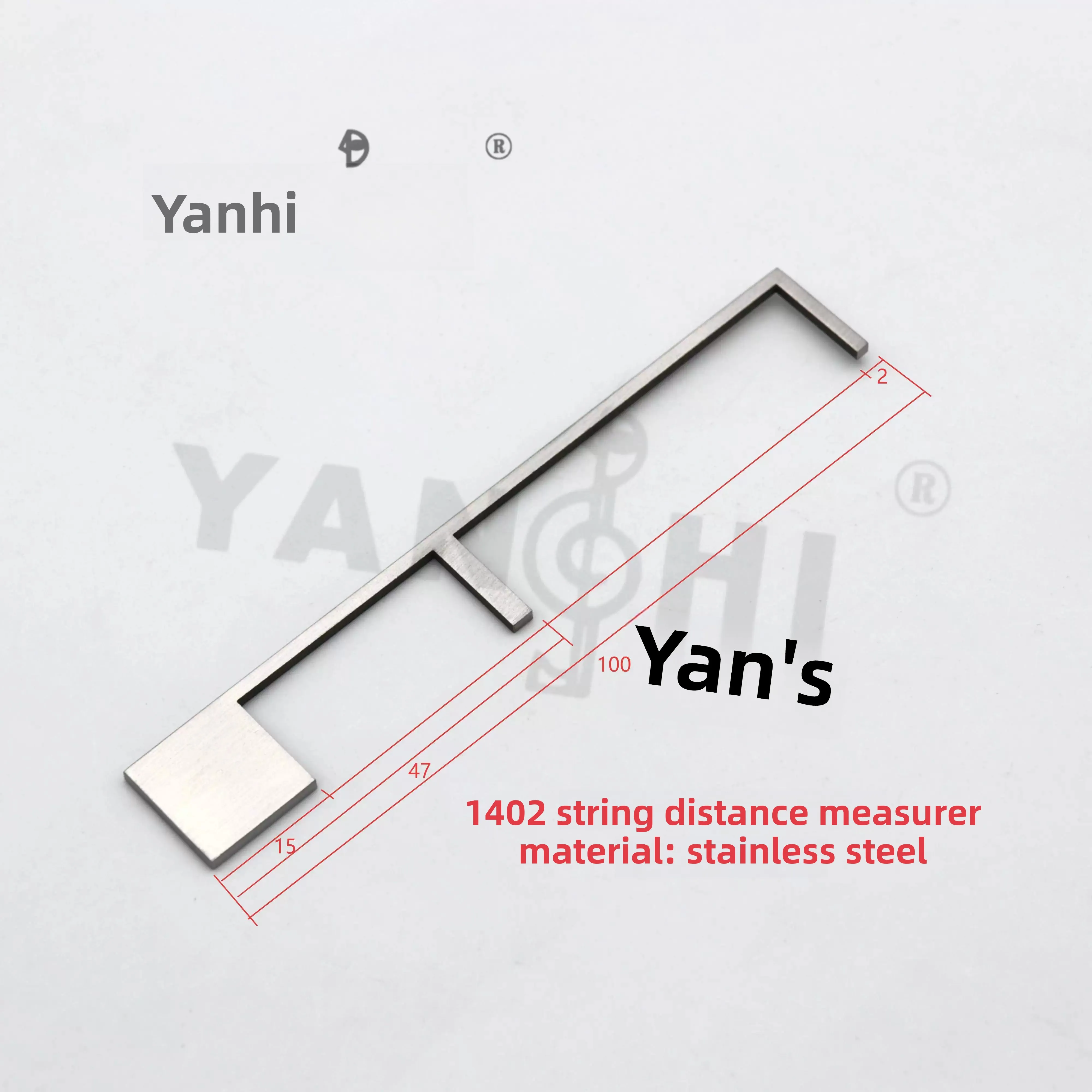 String distance measuring device, measuring tool, piano tuning maintenance and organization tool