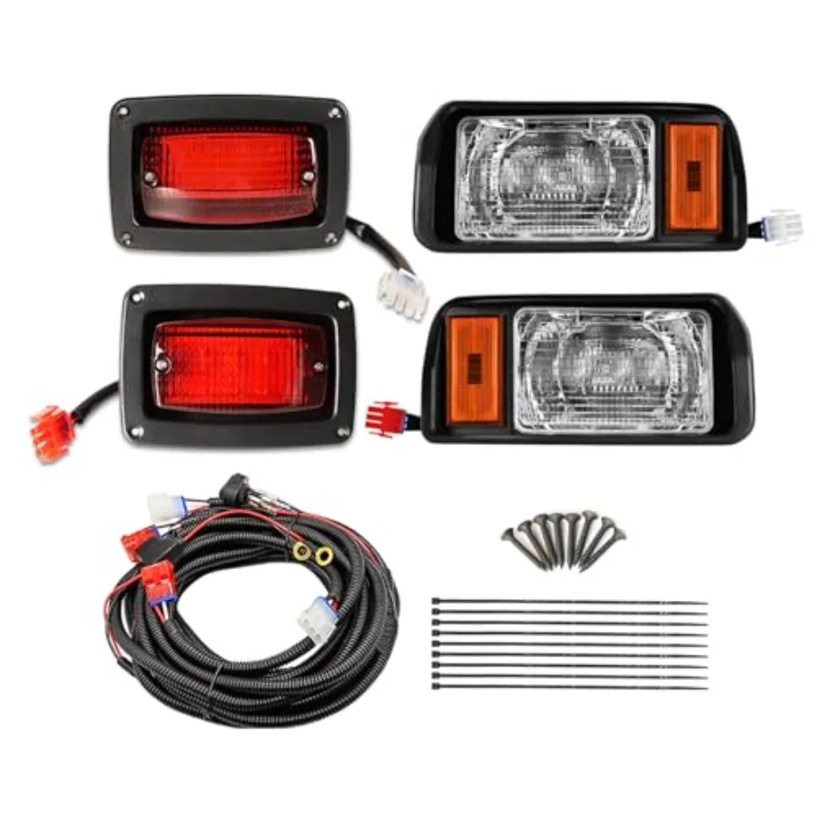 

Комплект фар и задних фонарей Club Car DS Light Kit в заводском стиле для гольф-каров DS Turf/Carryall 1993 года выпуска и новее, черный, замена OEM 1019880-