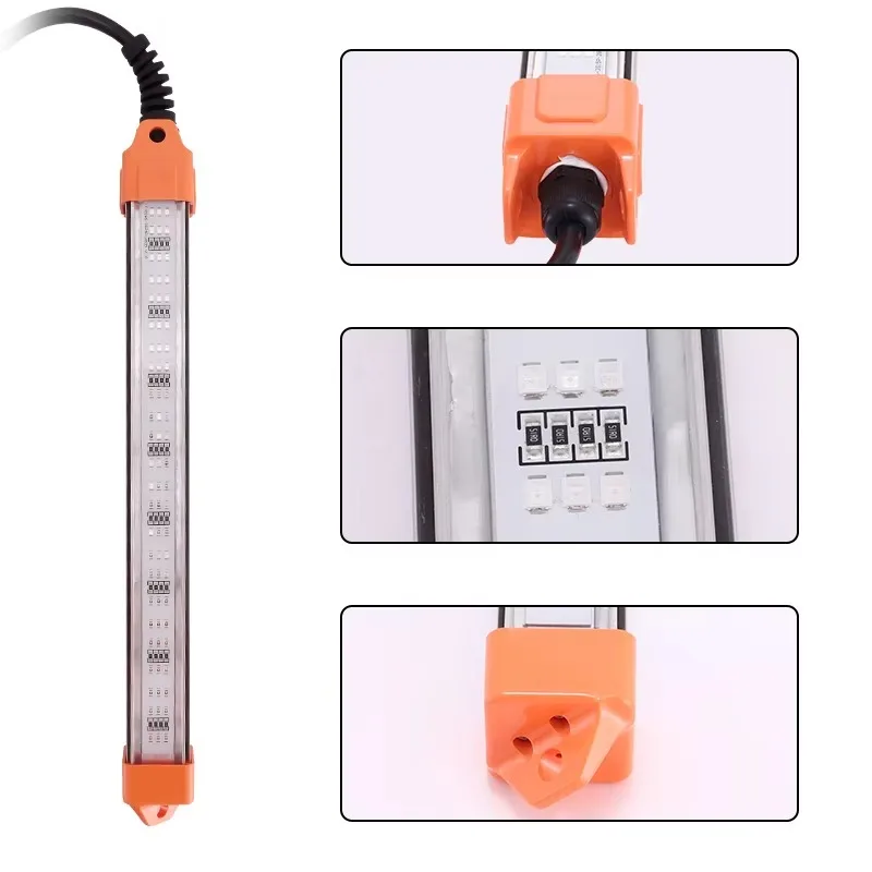 Ne'w IP68 Lâmpada de pesca LED subaquática 100W para pesca de lula IP65 dupla à prova d'água usada por barcos de pesca