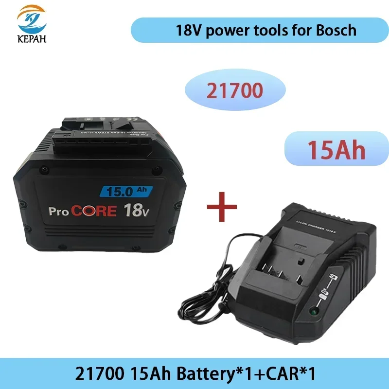 

High-Performance For BOSCH 18Volt 15.0Ah 21700 LITHIUM-ION BATTERY GBA18V Professional GBA GSR GSB BAT609 Rechargeable Battery