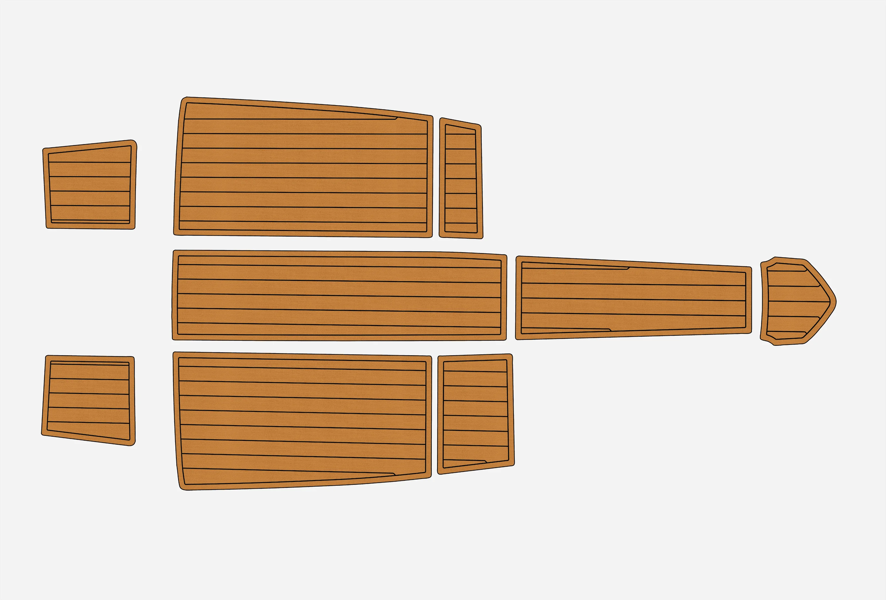 

2008-2017 BELLA 530 EXCEL 1/4 дюйма, 6 мм, пена EVA, нескользящий морской коврик из тикового дерева, настил из ПВХ, водный ковер, морской пол