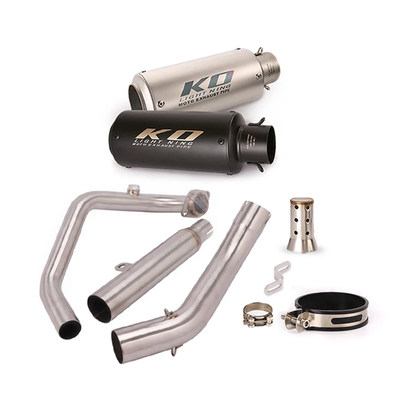 

51MM Motorcycle Full Exhaust System Header Pipe Muffler Escape Moto Stainless Steel For CFMOTO HK250 H250SR To 2025