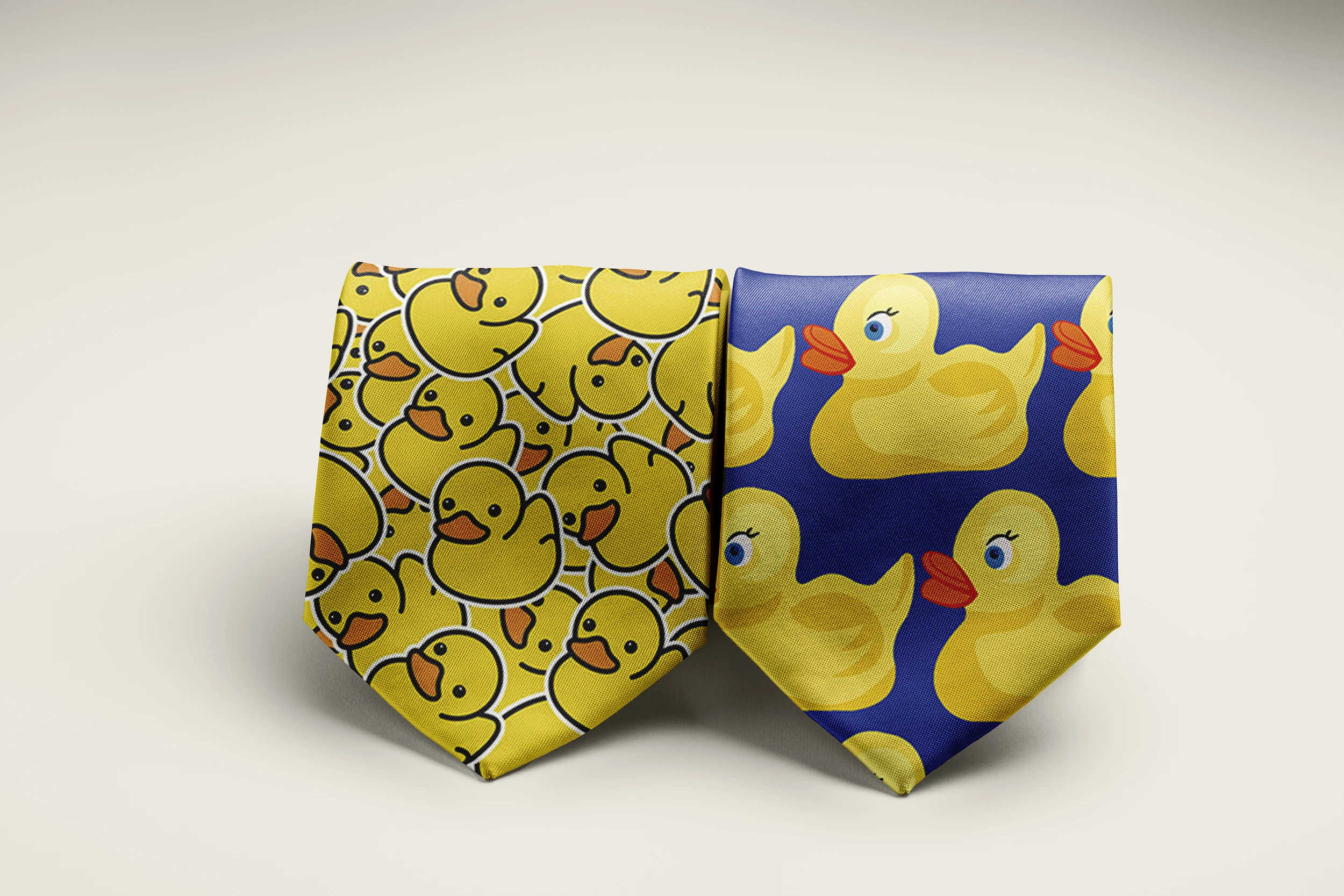 New Cartoon Yellow Duck Necktie 8cm Wide Polyester Shirt Suit Accessories Men Women Neckwear Show Party Wedding Fun Ties Cosplay