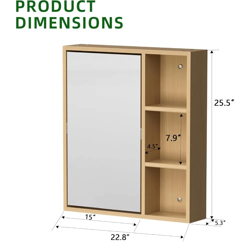 24インチのフローティング洗面台、ADA準拠、モダンな壁掛け式小型洗面台、セラミック製シンク、モダンなハンド＆ミラーキャビネットのコンボ