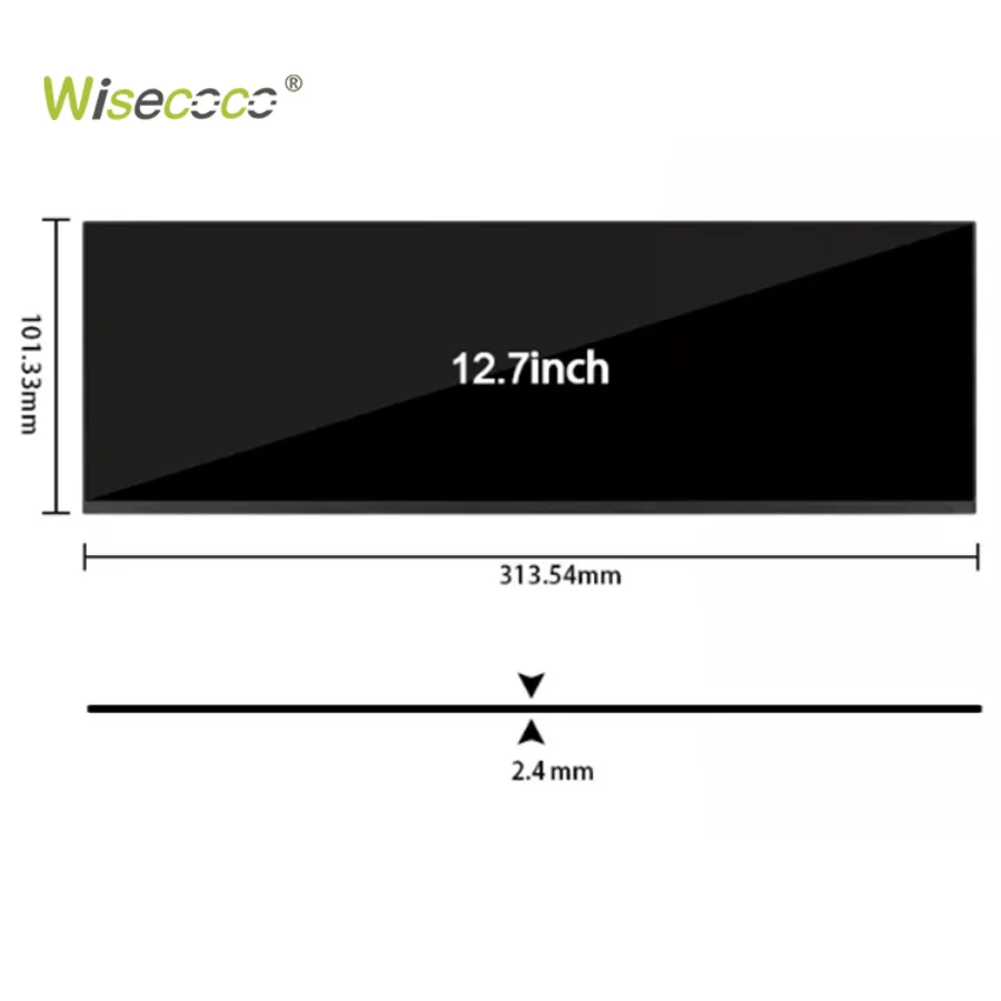 12.7 Inch Ultra Wide Stretched Bar Lcd Shelf Screens Aida64 PC Secondary Display Module  2880*864 120hz Ips Panel Wisecoco