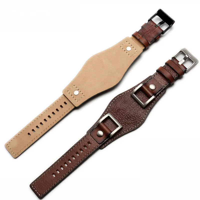 Genuine Leather Watch Strap for Fossil JR1157 Watchband 24mm Men Watch Strap High Quality Leather Bracelet Retro Style