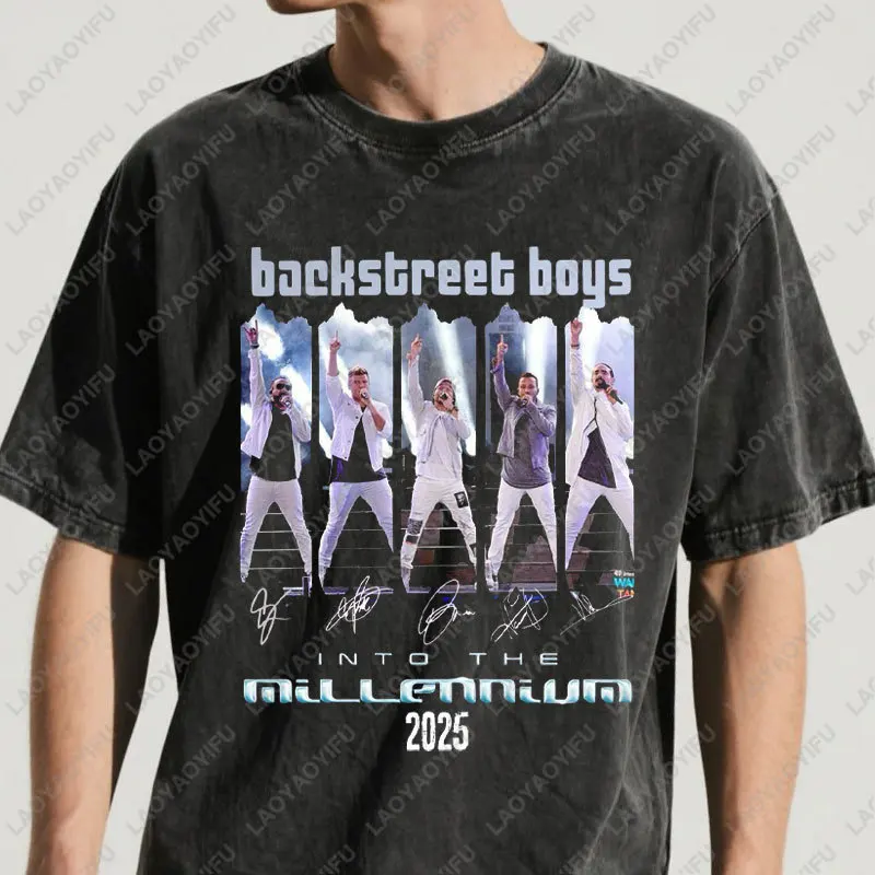 

Back Street Boy Music Band Vintage 90s Music Wash Style Cotton Tshirt Backstreet Band Tour 2025 Retro Tees Boyband Tour Fan Gift
