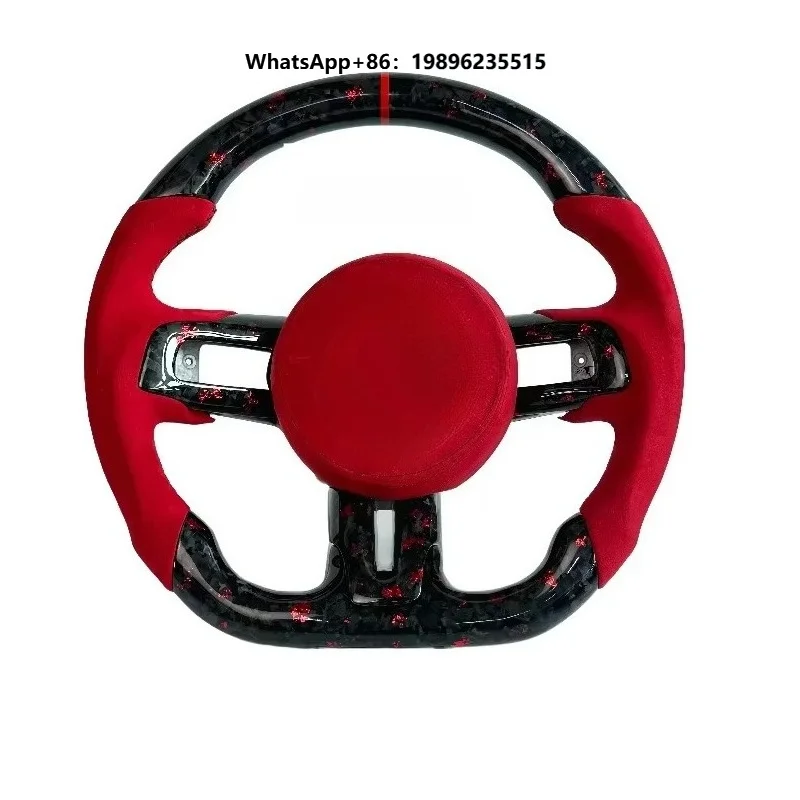 Factory-customized  AD Model Sports 3-Spoke 30mm Forged Carbon Fiber Car Steering Wheel Suitable