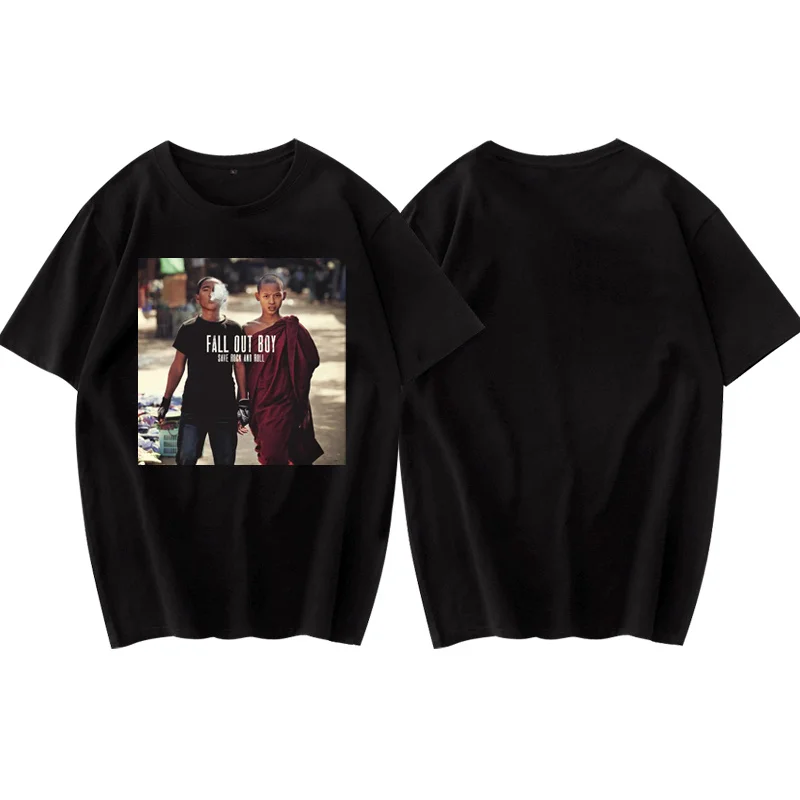 

Fall Out Boy Concert Surrounding Support Clothes Rock Band Heavy Metal Men and Women Cotton Loose T-shirt Men's Short Sleeves