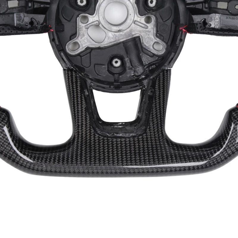 Real carbon fiber steering LED racing steering wheel Private custom flat bottom carbon fiber steering wheel