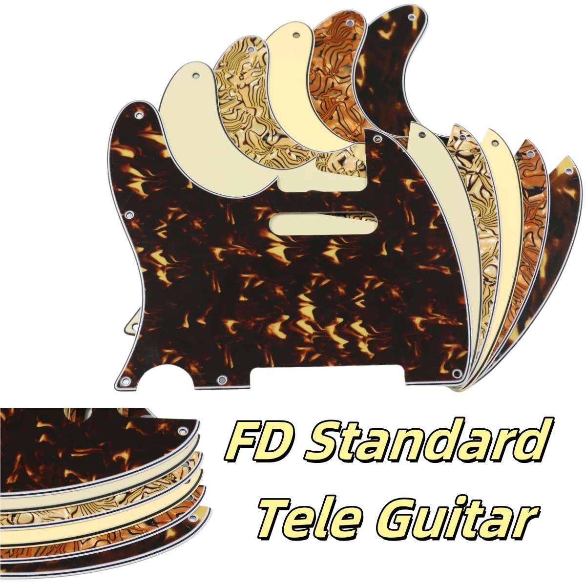 

Xinyue Guitar Custom Parts - For Left Handed US 52' Standard 5 Screw Holes Tele Telecaster Guitar Pickguard, Multicolor Choice