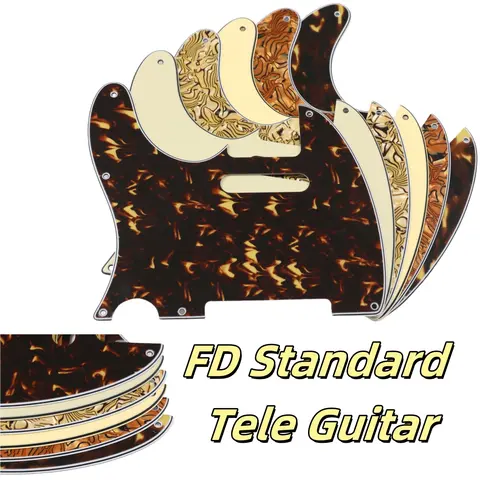 Xinyue Guitar Custom Parts - For Left Handed US 52' Standard 5 Screw Holes Tele Telecaster Guitar Pickguard, Multicolor Choice