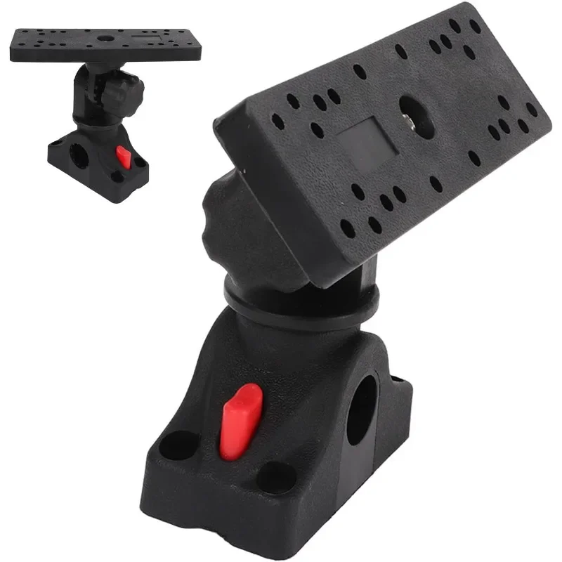 Fish Finder Mount Base 360° Rotating Marine Mounting Plate, Quick-Install Boat Electronics Holder for Fishing