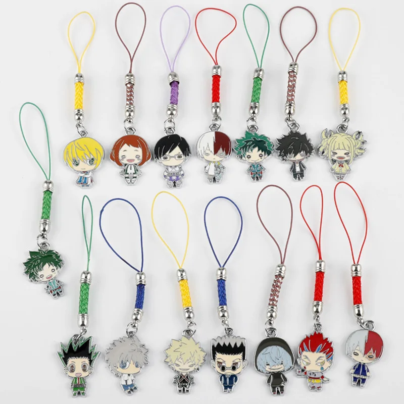 Keychain Jewelry My Hero Academia Cartoon Figure Keychains Anime Keyring Handbag Keyrings Kid Pendant Phone Straps