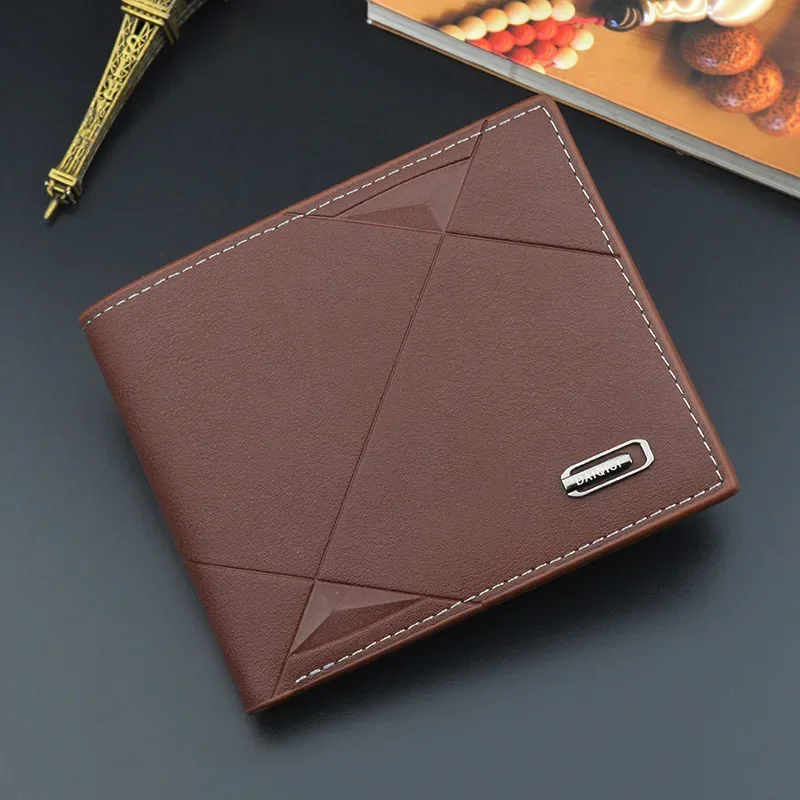 Men's PU Leather Short Wallet Money Clip, Multi-card Card Holder, New Horizontal Wallet Coin Purse, Gift For Men image 5
