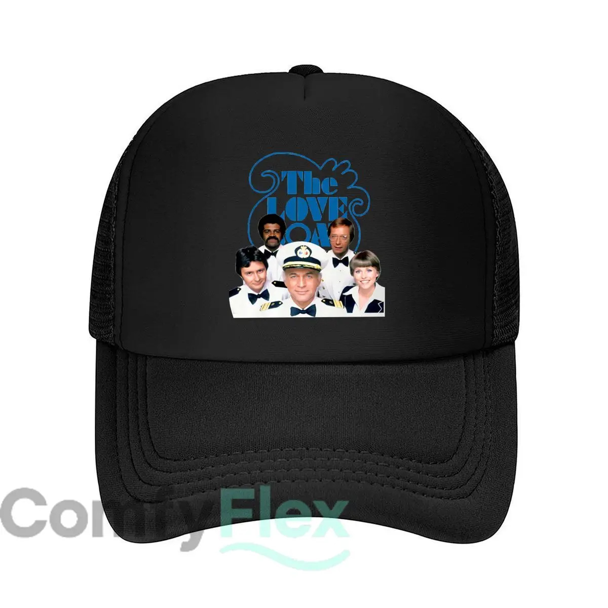 The Love Boat Graphic Mesh Baseball Caps Men Women Retro Sun Breathable Snapback Caps Dad Spring Hats