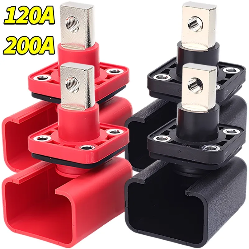 

120A 200A полностью медный терминал для литиевой батареи, разъем для электрической батареи, терминал для хранения энергии, сильноточные медные клеммы