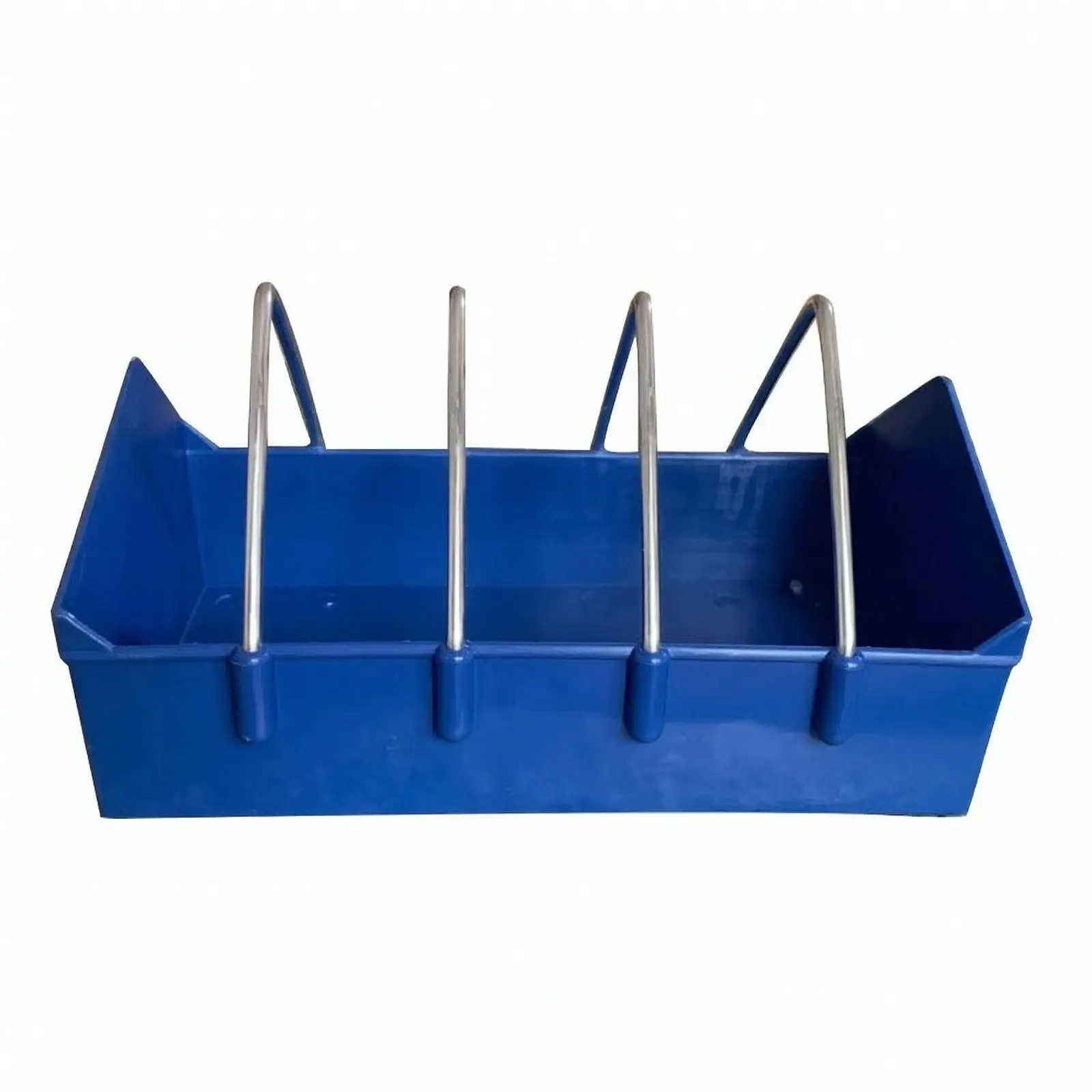 Poultry Feed Trough Plastic Pigeon Dispenser with Divider Sections for Chicken Coop Loft Bird Cage Daily Feeding Routine