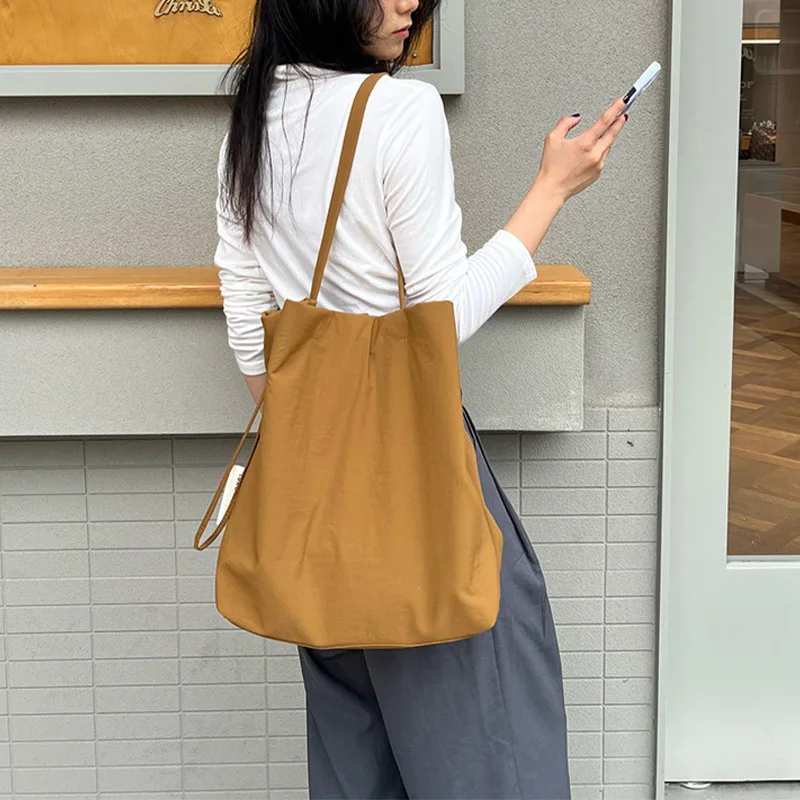 

Fashion new autumn/winter retro simple women Korean casual tote bag luxury designer large capacity canvas large shopping bag