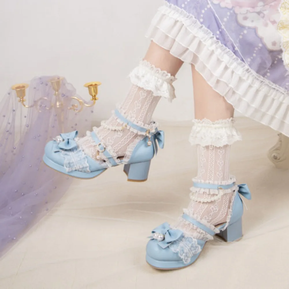 

Изящные женские туфли Мэри Джейн на низком каблуке в стиле Лолита, роскошные кружевные белые и розовые туфли на каблуке для вечеринок, свадеб, офиса, танцев, женские, лето 2026