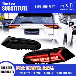 AKD Tail Lamp for Toyota RAV4 LED Tail Light 2020-2023 RAV4 Rear Fog Brake Turn Signal Automotive Accessories