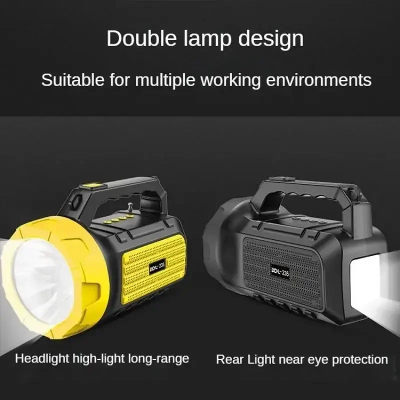 Outdoor Portable Wireless Caixa De Som Bluetooth Speaker Audio TF Card Insertion LED Light Flashlight Handheld Solar Charging