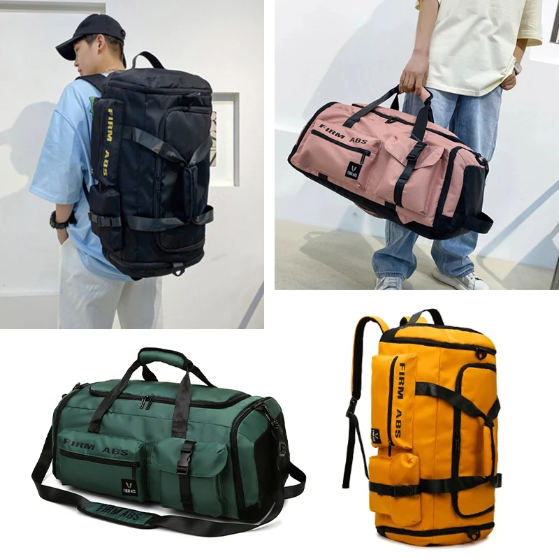 Large Capacity Backpack Handbag Women's Gym Fitness Travel Luggage Tote Big Shoulder Duffle Sports Shoes Bag For Men Suitcases