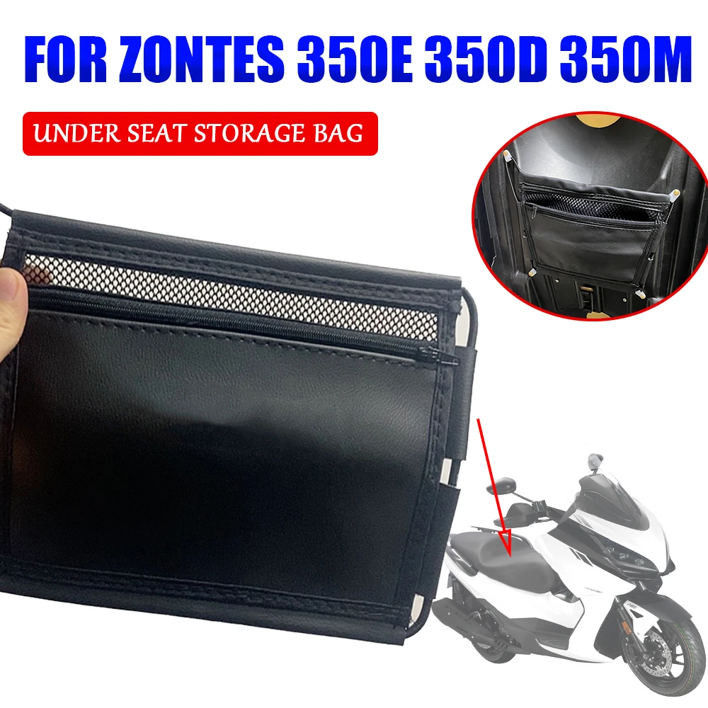 For Zontes 350E 350D 350M E350 D350 ZT 350 E ZT350 D M Motorcycle Accessories Under Seat Storage Bag Leather Tool Pouch Bags