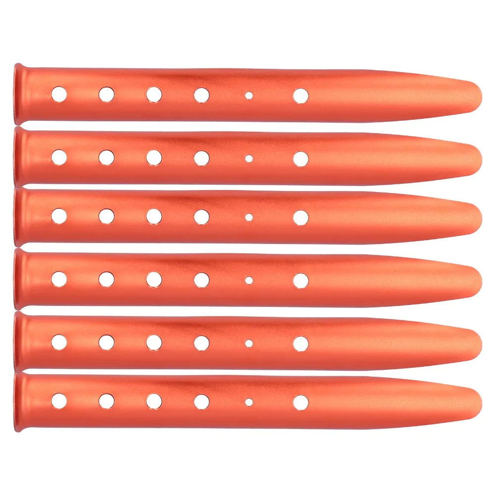 Estacas de tierra de aleación de aluminio para camping en arena color naranja - imagen 5