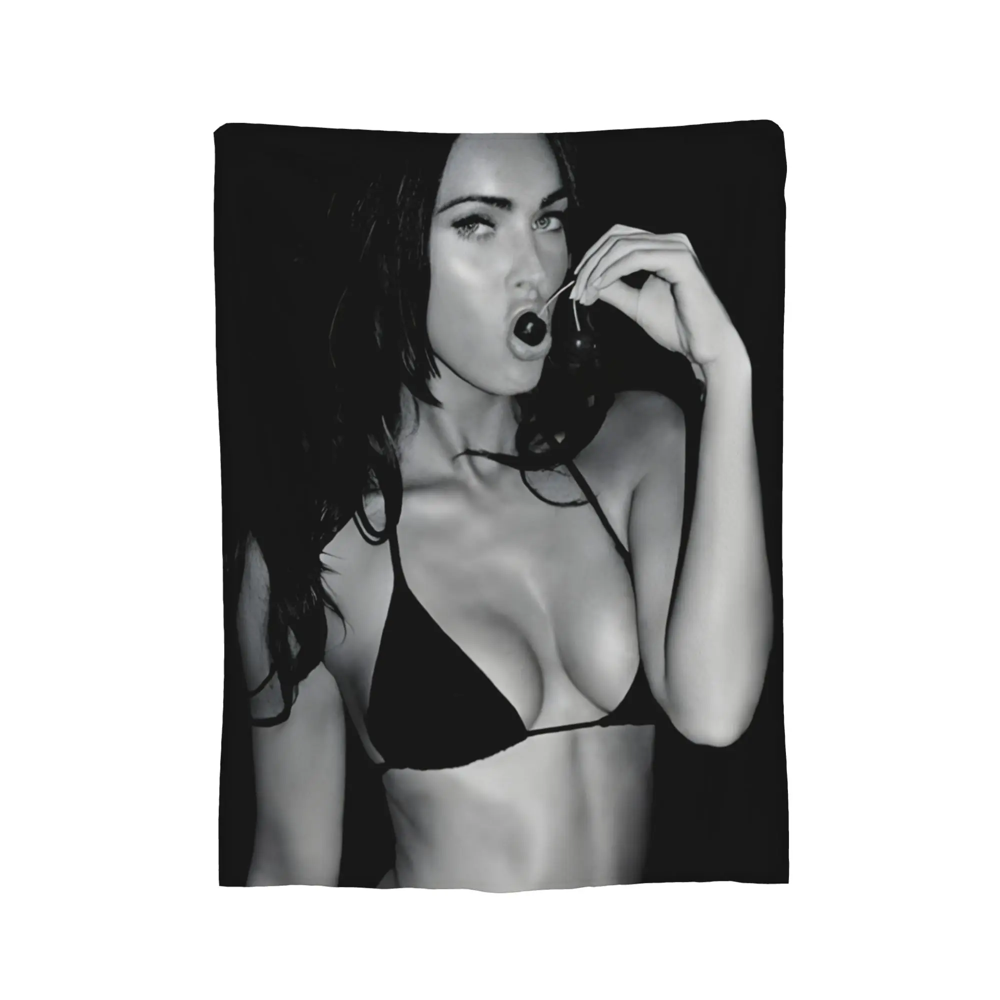 Megan Fox Blanket   Wool Throw Blankets Airplane Travel Portable Lightweight Bedsprea
