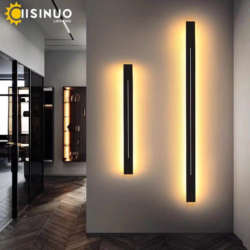 LED الجدار الشمعدان مرآة تركيبات الإضاءة الذهب الأسود معدن الاكريليك المنزل فندق الممر الدرج استوديو جدار ديكور #3