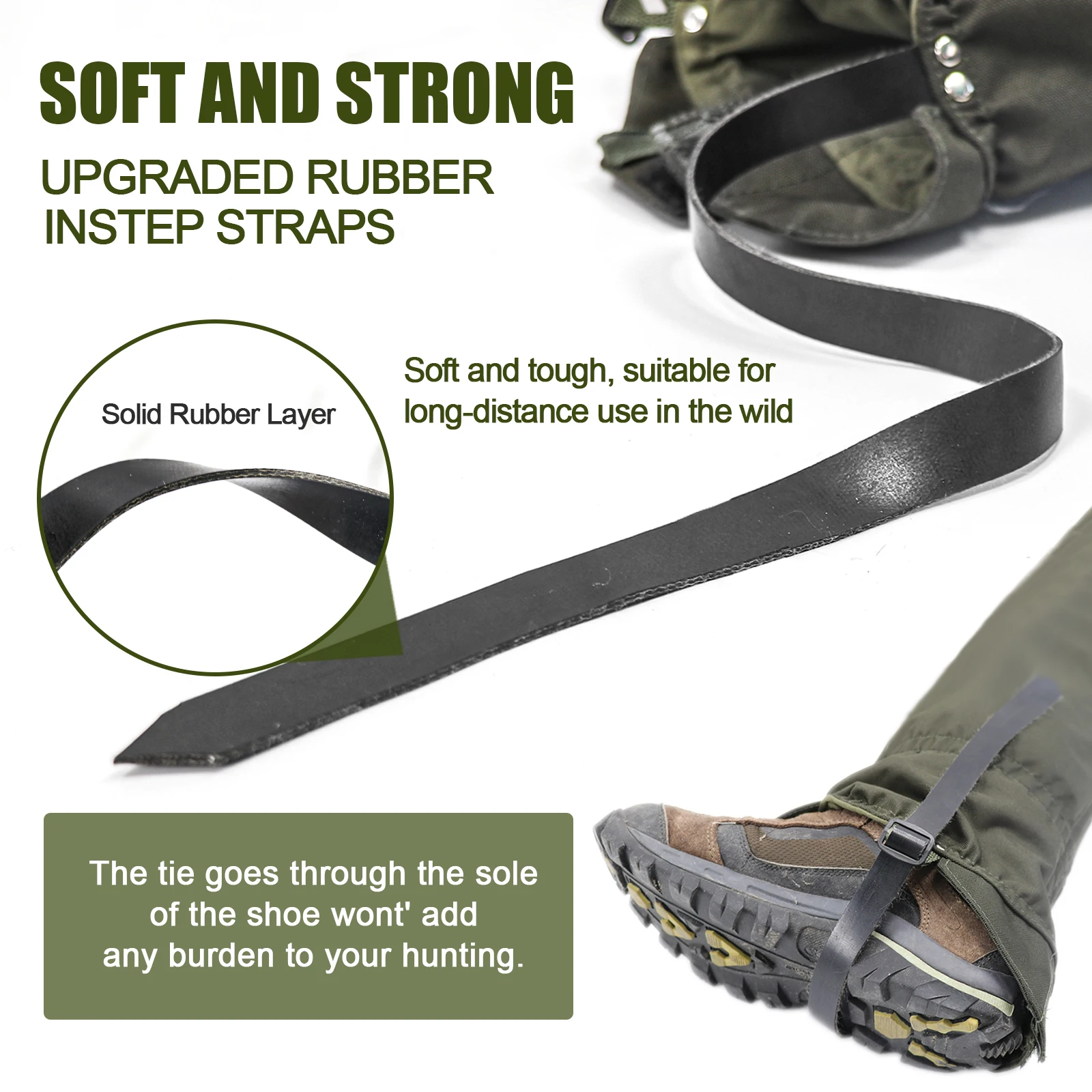 Taktische Beinmanschetten Wasserdichter Oxford-Stoff Knie-Beinschutz Reißfest Verstellbar Atmungsaktiv Outdoor-Schuhüberzug für die Jagd – Detail 5