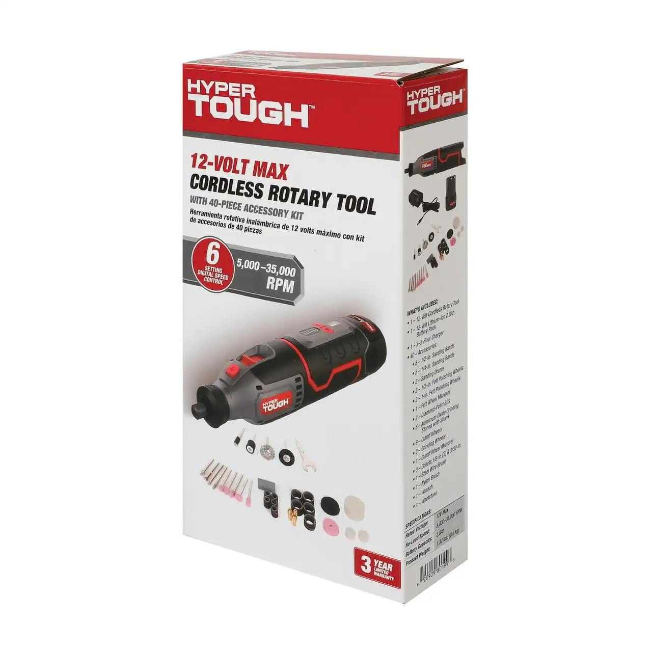 12V Cordless Rotary Tool Kit 40 Pcs, Variable Speed Electric Grinder for DIY Craft Polishing Cutting Drilling