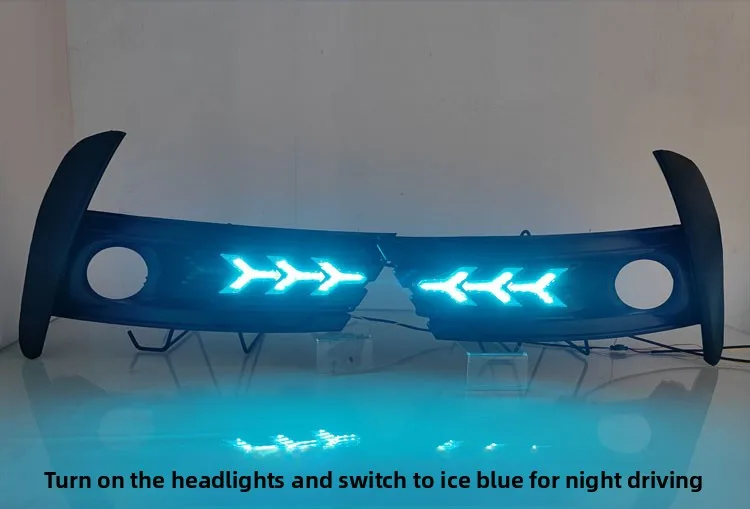 For Toyota Corolla 2017-2018 Car Led Daytime Running Light Front Fog Lamp Yellow Dynamic Turn Signal DRL 12V Daylight Night Blue detail image 13