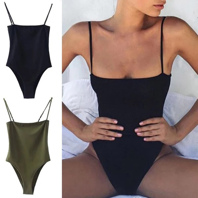 Summer Women Swimsuit Summer Sexy Swimwear Push Up Sling Bikinis Set One Piece Camisole Sexy Beachwear Bikinis Sets