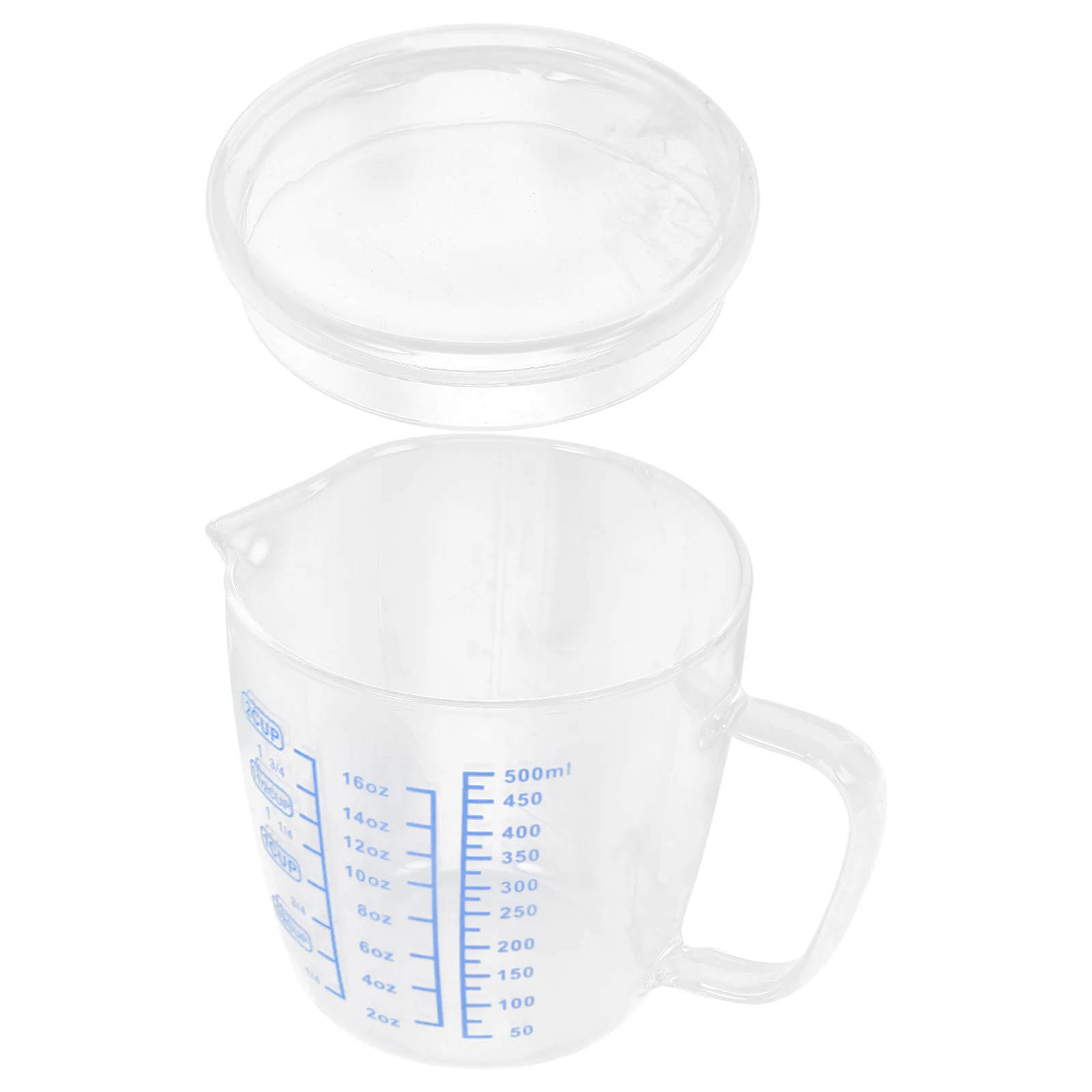 

1Pcs 500ml Widerange Use Glass Milk Cup for Household Children Baking Measuring Comfortable Grip Design Children Scale Cup