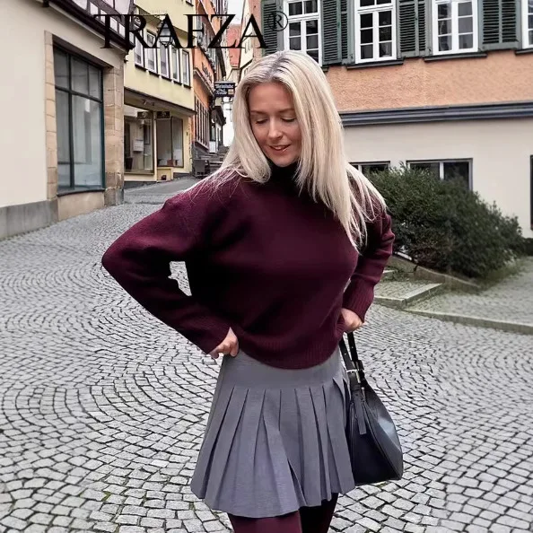 Рисунок 4 - Женский элегантный бордовый вязаный пуловер