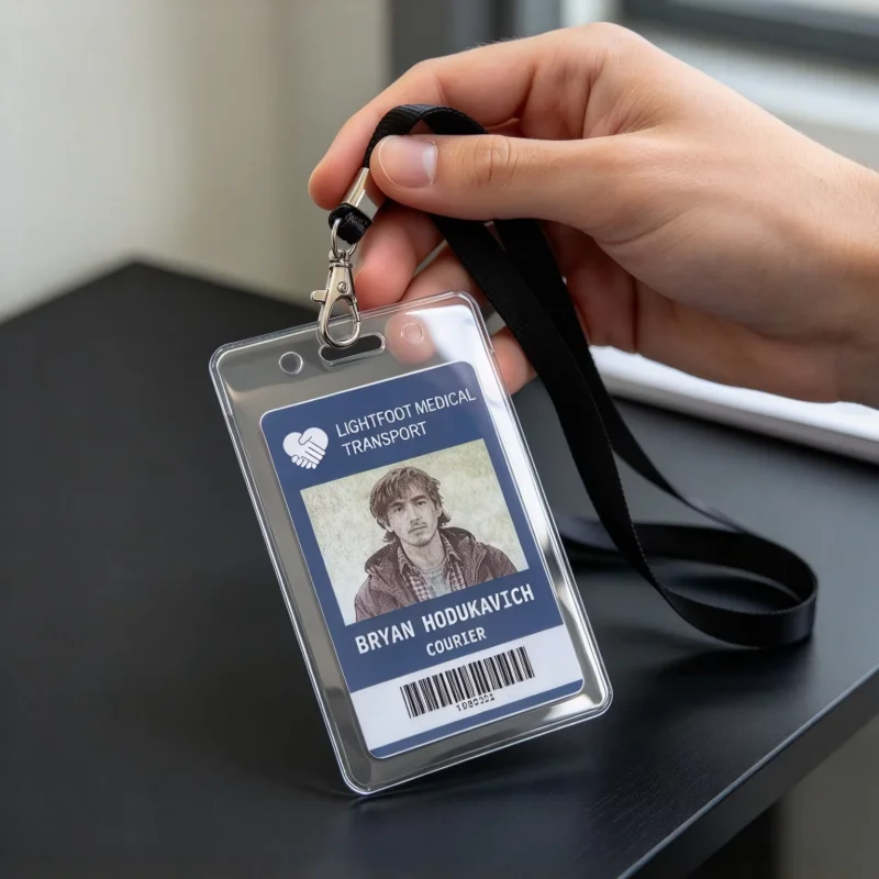 New ResIdent Evil Bryan&Austin Abram Medical Employee ID Card With Lanyard Cosplay Hallow Costume Accessory Fan Collectible Gift