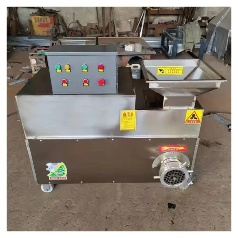 Fully Automatic Stainless Steel Meat Bone Shredding And Crushing Machine Frozen Plate Beef Bone And Pig Skin Grinder Machine