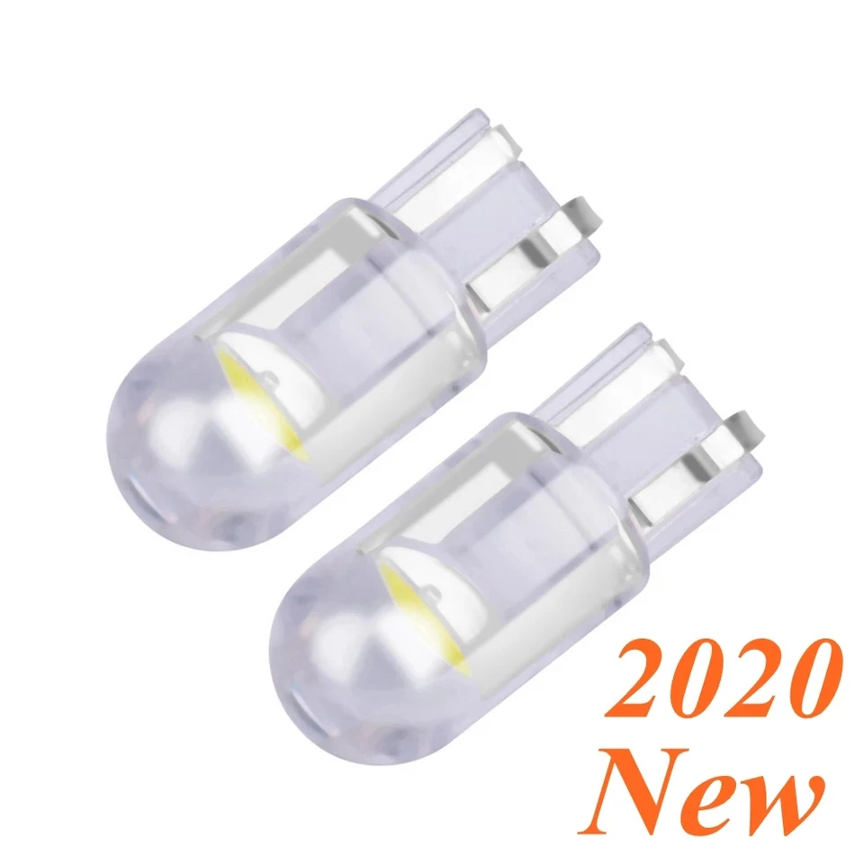 

200PCS W5W Led T10 Car Light COB Glassy 6000K White Auto Automobiles License Plate Lamp Dome Read DRL Bulb Style 12V