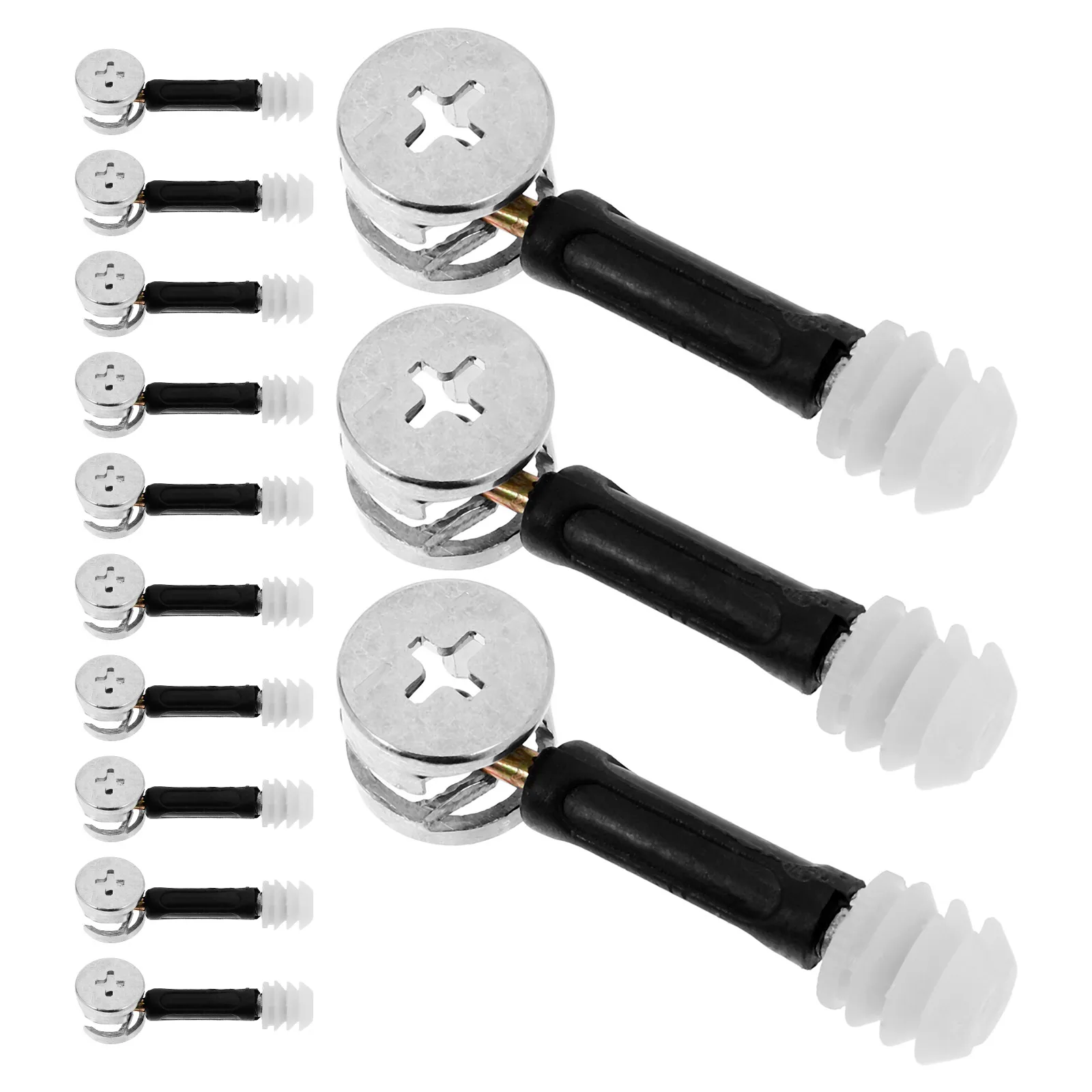 

50pcs Furniture Fasteners Connector Fittings Iron Dowel Screw Locks Cabinet Cupboard Assembly Parts Hardware