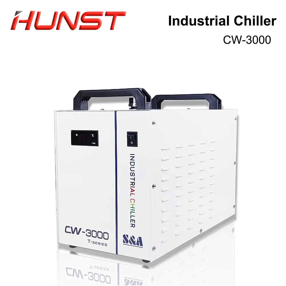 HUNST S&A CW3000 Industrial Water Chiller for CO2 Engraving Cutting Machine Cooling 40W 50W 60W 80W Laser Tube DG110V TG220V