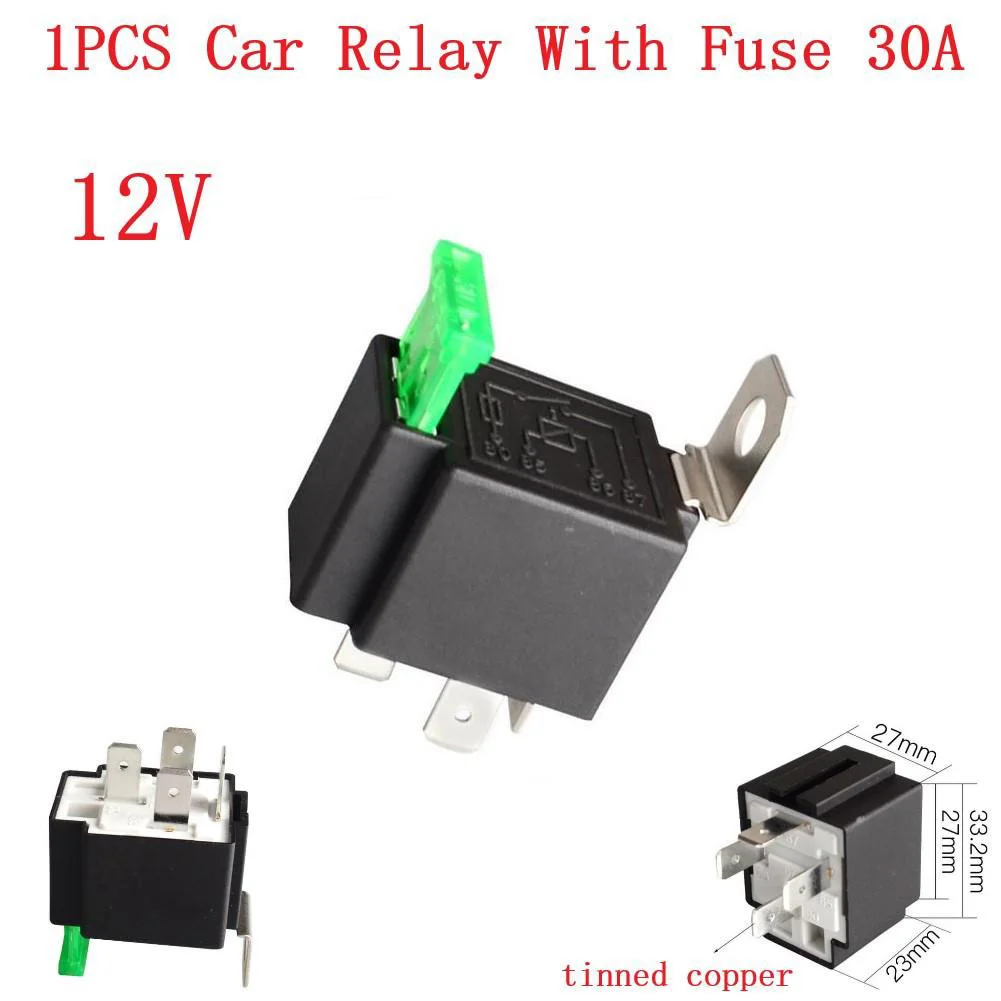 New Practical Car Relay Blade Fuse 30A Fuse 30AMP 30a Automotive Automotive Relay Black Blade Fuse Normally Open
