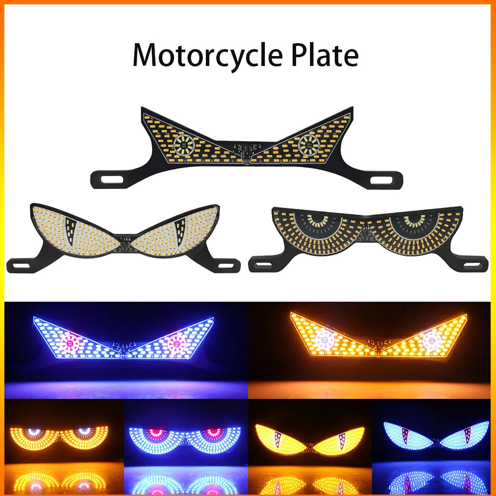 

Motorcycle license plate screw light triangle semicircle flashing demon eyes modified universal decorative accessories headlight