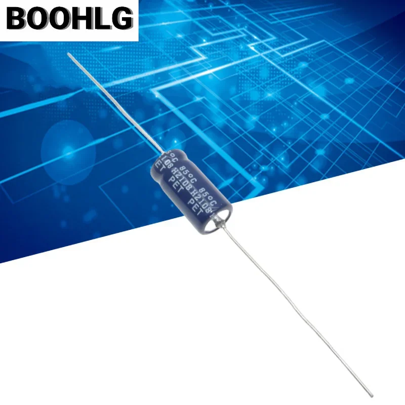 10PCS imported filter capacitor horizontal axial polarized electrolytic capacitor 35v 100uf 8X16mm