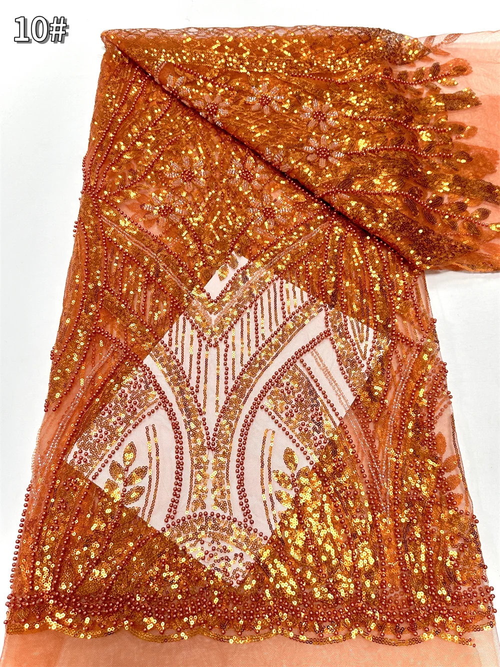 Luxurious African Luxury Beads Bride Tulle lace Fabric 2025 High Quality Embroidery French Tulle Lace For Nigeiran Party Dress