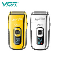 VGR Shaver Beard Trimmer Metal Twin Blade Shaving Machine Professional Rechargeable Usb Foil Electric Shaver Razor for Men V-332