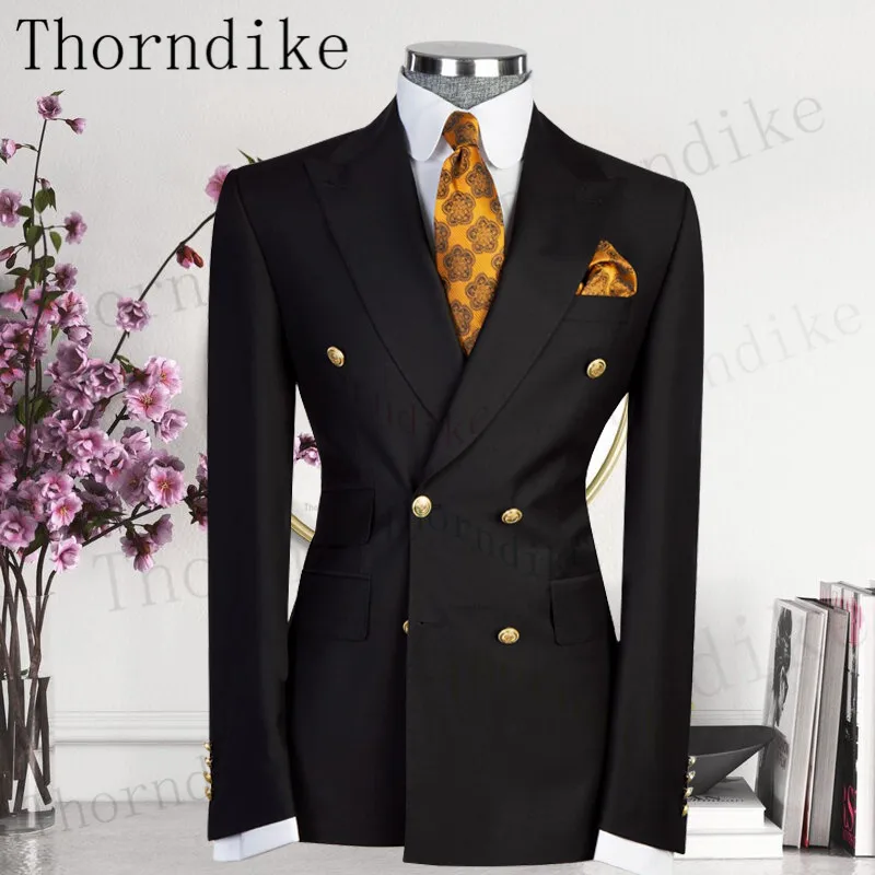 

Thorndike High Quality Men's Blazer Slim Fit Solid Color Suit Coat Business Casual Blazer Jacket Coat Wedding For Men