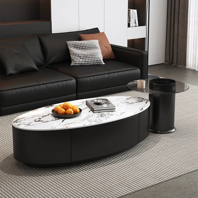 

Italian Style Luxury Coffee Table Set Rock Small Modern Ornaments Tables Glam Simple High Sense Unique Salontafel Home Furniture